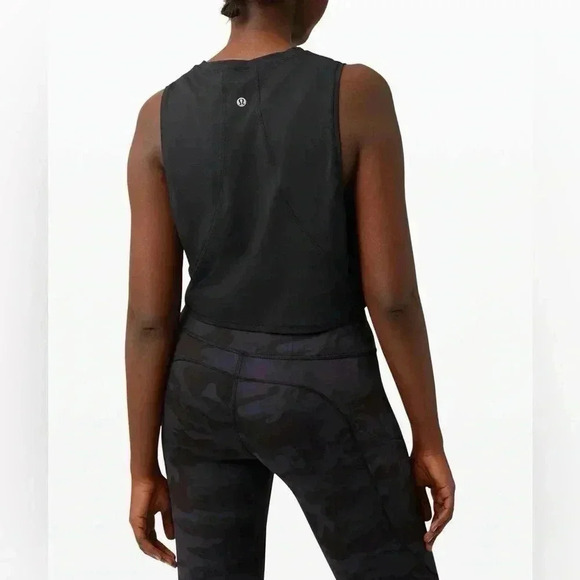 Lululemon Muscle Love Crop Tank Black Size 4 - Picture 4 of 7